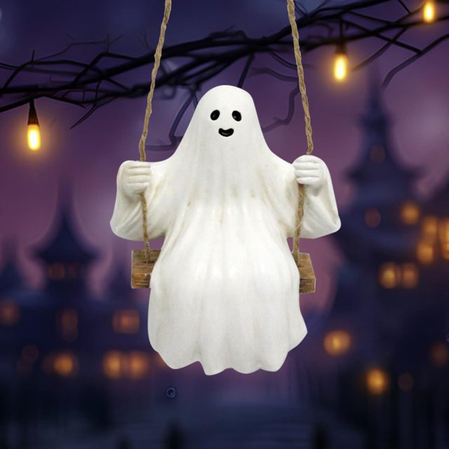 Adorno fantasma oscilante XINYU de resina para Halloween
