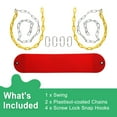 thumbnail image 3 of UBesGoo Kids Belt Swing Children Swing Set Replacement w/ Chain,Heavy Duty 660Lbs,Red, 3 of 6