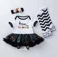 thumbnail image 2 of Dress Halloween Gift for Girl Bodysuits Baby Toddler Halloween Romper Bodysuit Set for Girls Gray 6-12 Months, 2 of 5