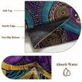 thumbnail image 6 of Round Rugs 6Ft, Yellow Purple Green Round Area Rug Washable Indoor Throw Carpet, Modern Abstract Art Geometric Soft Non Slip Circle Rug for Office Cabinet Home Decor Aesthetic, 6 of 8