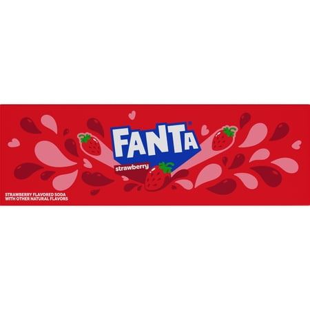 Fanta Strawberry Soda Pop Fridge Pack Cans, 12 fl oz, 12 Pack
