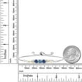 thumbnail image 3 of 925 Sterling Silver and 10K Yellow Gold Persian Blue Moissanite Blue Created Sapphire and Lab Grown Diamond Tennis Bracelet for Women (1.72 Cttw, Gemstone Birthstone, Fully Adjustable up to 9 inch), 3 of 4