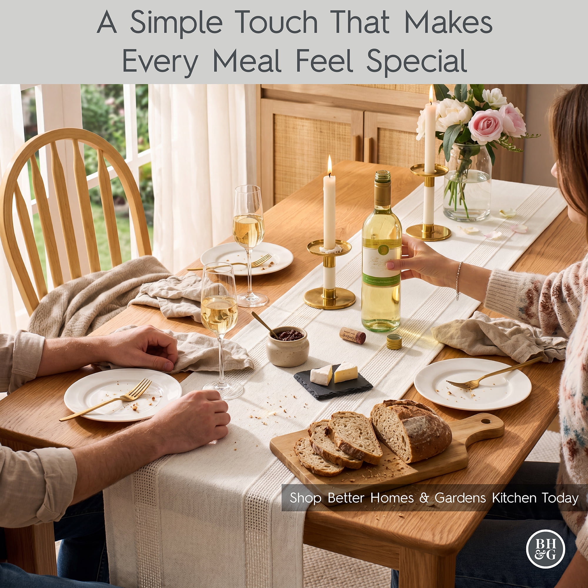 Better Homes & Gardens Dobby Table Runner, 14 in x 90 in, Keith