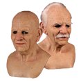 thumbnail image 3 of TheFound Halloween Old Man Mask Creepy Latex Human Wrinkle Headgear, 3 of 4