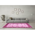 thumbnail image 3 of Ahgly Company Indoor Round Abstract Pink Modern Area Rugs, 7' Round, 3 of 4