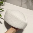 thumbnail image 7 of Hsqqdc Wool Blend Polyester White Vintage Stewardess Beret Hat 22-22.8 Inch Pillbox Headwear 1-Piece, 7 of 7