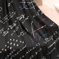 thumbnail image 3 of Math Equations Geometric Shapes Black Pattern Blanket,Comfortable Soft Flannel Throw Blanket,All Season,Warm Lightweight Blankets for Sofa Bed Couch Living Room Chair,50"x60", 3 of 4