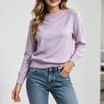 thumbnail image 2 of LIaqionyy Women's Crew Neck Sweaters Fall Oversized Knit Pullover Long Sleeve Tops Trendy Winter Clothes, 2 of 6