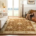 thumbnail image 3 of SAFAVIEH Antiquity Derbhile Traditional Bordered Wool Area Rug, Brown/Beige, 7'6" x 9'6", 3 of 9