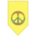 thumbnail image 1 of Rainbow Peace Sign Rhinestone Bandana Yellow Large, 1 of 1