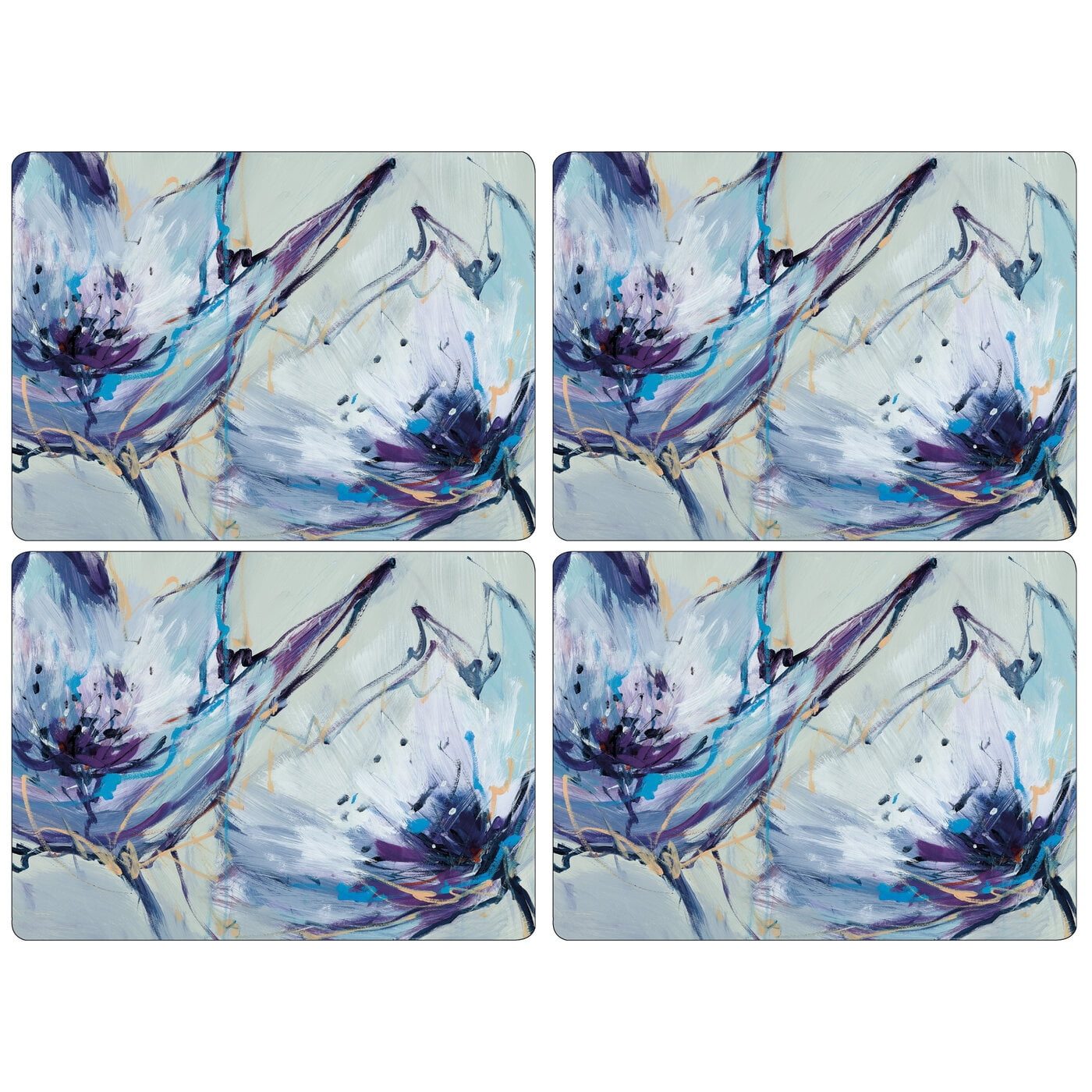 Pimpernel Blooms in Lilac Placemats, Set of 4, 15.7 X 11.7"