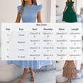 thumbnail image 3 of Women's Elegant Midi A-Line Dress Smocked Bodice Flutter Sleeve Mock Neck Tiered Swing Dress Flowy Lightweight Flattering Dress for Wedding Guest Party Sunday Brunch, 3 of 9