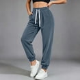 thumbnail image 6 of Qingpeng Womens Corduroy Jogger Pants Drawstring Waisted Cuffed Ankle Casual Trousers Trendy Daily Long Pants with Pockets, 6 of 9