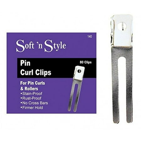 Soft 'N Style Boxed Pin Curl Clips, 80 Per Box (Best Clips For Pin Curls)
