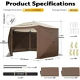 10x10 Ft Pop-Up Camping Gazebo With Screened Walls - Hexagon Sun Shade, Waterproof