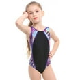 thumbnail image 2 of LYMAYTER Kids Toddler Girls Training Bathing Suit Little Girls Printed Bikin Swimsuits for 4-11 Years Summer Training One Piece Swimwear, 2 of 8