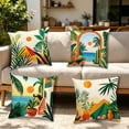 thumbnail image 4 of Waterproof Outdoor Throw Pillow Covers, 17.72 Inch Tropical Summer Print Cushion Covers for Patio Porch Poolside Furniture Decor, Set of 4, 4 of 6