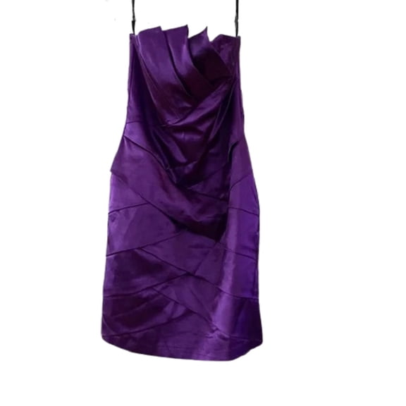 Cache Cache Womens Off Shoulder Mini Dress,Purple,10