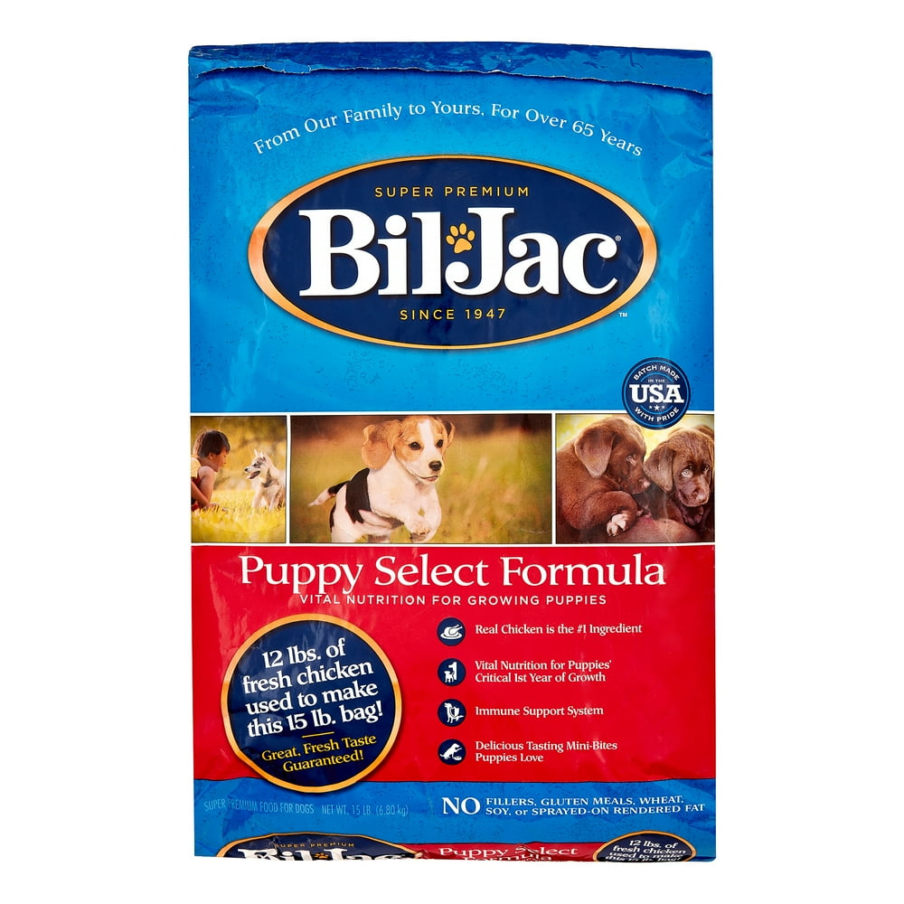 BilJac Puppy Select Chicken Formula Dry Dog Food, 15 Lb