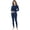 Navy Blue, variant on Women’s 100% Merino Wool Base Layer Set Lightweight Thermal Underwear for Ski Winter Outdoor