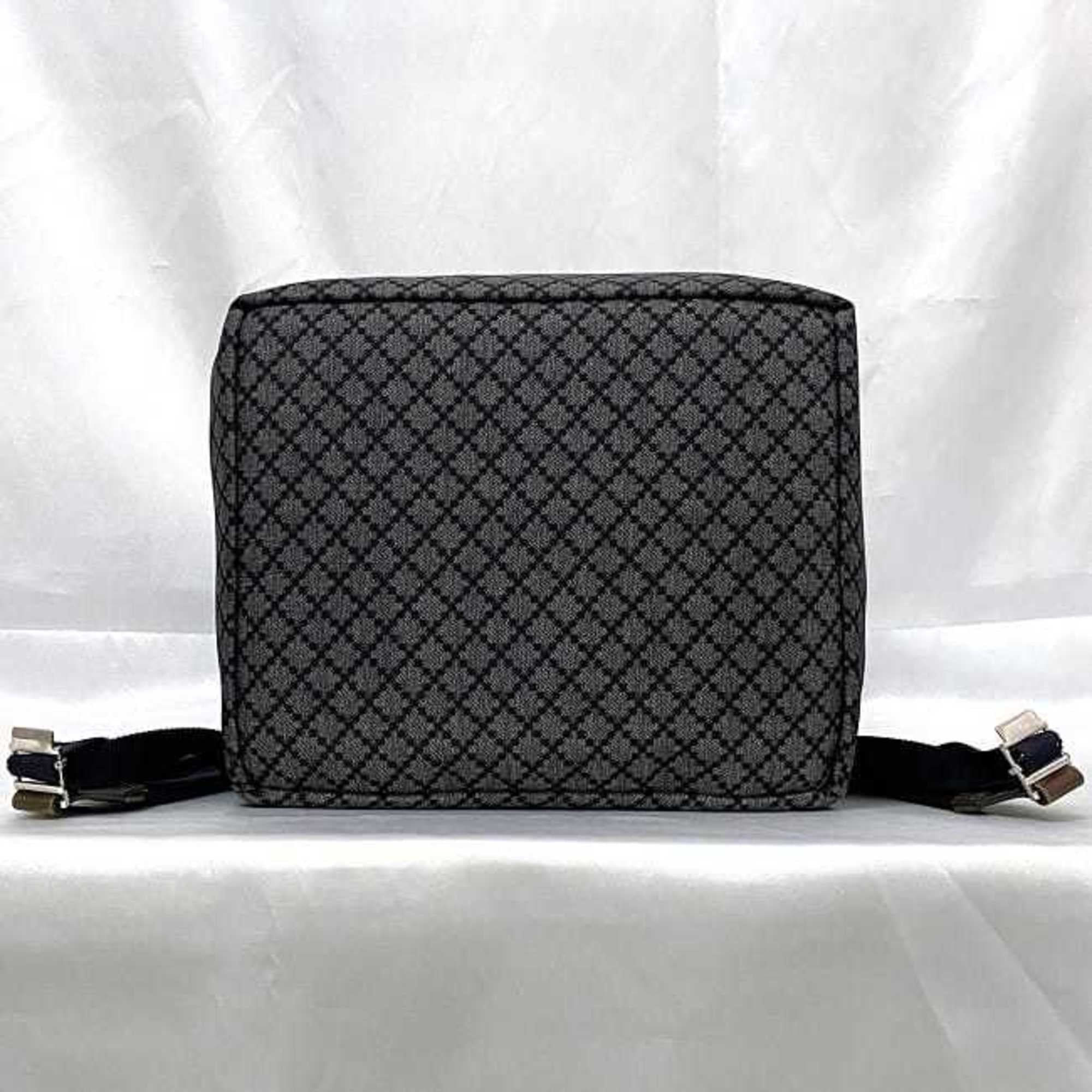 Pre-Owned Gucci Backpack ec-22563 Navy Grey Diamante 268111 