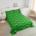 thumbnail image 4 of Erosebridal Green Checkered Bedding Comforter Set, Square Geometric Comforter Sets , Abstract Reversible Down Comforter, Lightweight Bedroom Decorative, 2pcs, 4 of 8