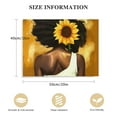 thumbnail image 2 of JEUXUS  African American Wall Art Sunflower Black Woman Canvas Print Black Girl And Flower Painting Funny Artworks Home Decor For Bathroom Living Room Bedroom Framed Ready To Hang, 2 of 5