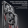 thumbnail image 2 of Fit for iPhone 15 Pro Max, Cool Pattern Metal Designed Thin Fit Shockproof Anti-Drop Protective Kickstand High Heat Dissipation Lightweight Phone Cover for Men and Women,Sliver+Black, 2 of 10