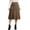 Brown #27, variant on Faux Suede Midi Skirt for Women Vintage High Waisted A-Line Trendy Fall Winter Business Causal Skirts S