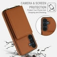 thumbnail image 4 of Allytechgroup Wallet Case for Samsung Galaxy A26 5G, Built-in Card Holder & Shoulder Strap & Wrist Strap Slim Shockproof Protective Full Body Cover Bumper for Samsung Galaxy A26 5G, Brown, 4 of 7