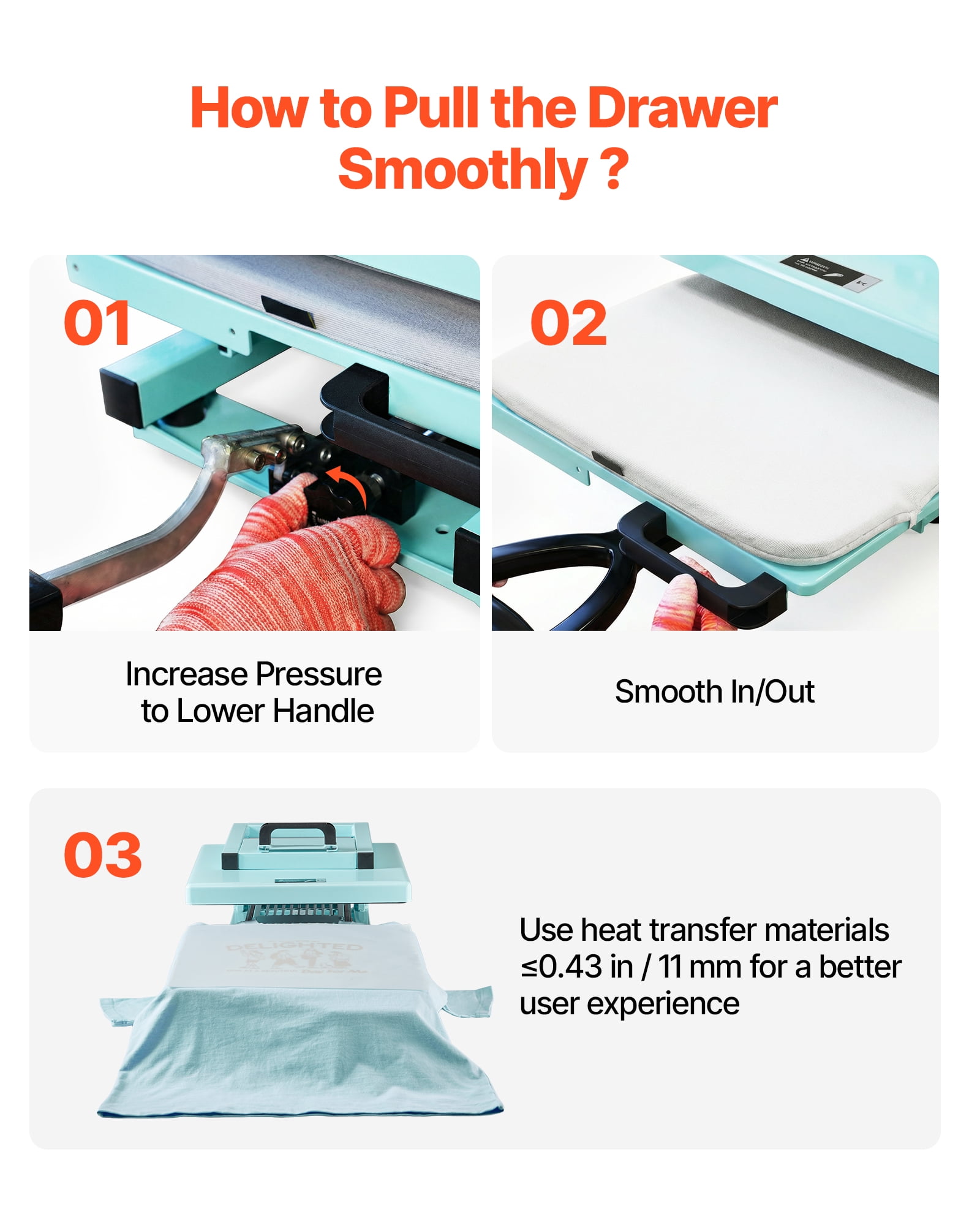 VEVOR Hybrid Heat Press, 15 x 15 inch, 5-in-1 Multifunction, Heat Up Fast and Even, All-New Patented Design, Easy to Control, Sublimation Press Machine for T-shirts/Tumblers/Caps/Plates, Light Green