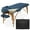Blue, variant on Saloniture Professional Memory Foam Folding Massage Table -  Portable with Carrying Case, Black