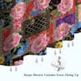 thumbnail image 6 of Pioneer Flower Floral Print Pattern Shower Curtain 36"x72", Bathroom Decorative Shower Curtain Set with 12 Hooks, Waterproof Washable, 6 of 6