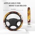 thumbnail image 3 of XMXT Oil Painting Floral Patterns Steering Wheel Cover, Elastic Non-Slip Universal Fit Car Decor Accessories Protector for Auto SUV Trucks, 3 of 8