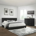thumbnail image 3 of Willow Nailhead Trim Upholstered King Bed, Black Faux Leather, 3 of 13