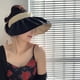 thumbnail image 5 of Sombrero de verano para mujer, de 58 a 60 cm de circunferencia, con protección solar, de ala grande que cubre la cara, de seersucker, sombrero de copa vacío, sombrero para el sol, 5 of 6