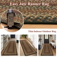 thumbnail image 5 of 2' x 6' Braided Jute Hallway Runner Rug，Non Slip Ultra Thin Washable Low-Pile Carpet for Laundry Room, Farmhouse Modern Mat Runner for Bedroom, Entryway, Hallway, 5 of 10