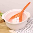 thumbnail image 2 of Strainer Long Handle Heat-resistant Kitchen Skimmer Sifter Plastic Cooking Sieve Scoop Spoon, Orange, 2 of 8