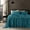 Teal, variant on Sleep Zone Queen Sheet Set - Bed Sheets for Queen Size Bed Set - Washed Microfiber - 4 Piece Hotel Luxury Bedding Sheets with Fitted Sheet, Flat Sheet & 2 Pillowcases - Deep Pocket (Flint Stone Blue)