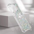 thumbnail image 3 of Glitter Case for Xiaomi Redmi 10C, Bling Sparkle Floating Liquid Soft TPU Cushion Fashion Girly Women Girls Clear with Ring Holder Phone Cover for Xiaomi Redmi 10C  Silver, 3 of 12