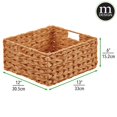 thumbnail image 4 of mDesign Woven Farmhouse Pantry Food Storage Bin Basket Box, 3 Pack, Camel Brown, 4 of 8