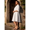 thumbnail image 3 of Roaman's Women's Plus Size Elbow Sleeve Fit-And-Flare Dress With Bolero Jacket – 2-Piece Suit, 3 of 6