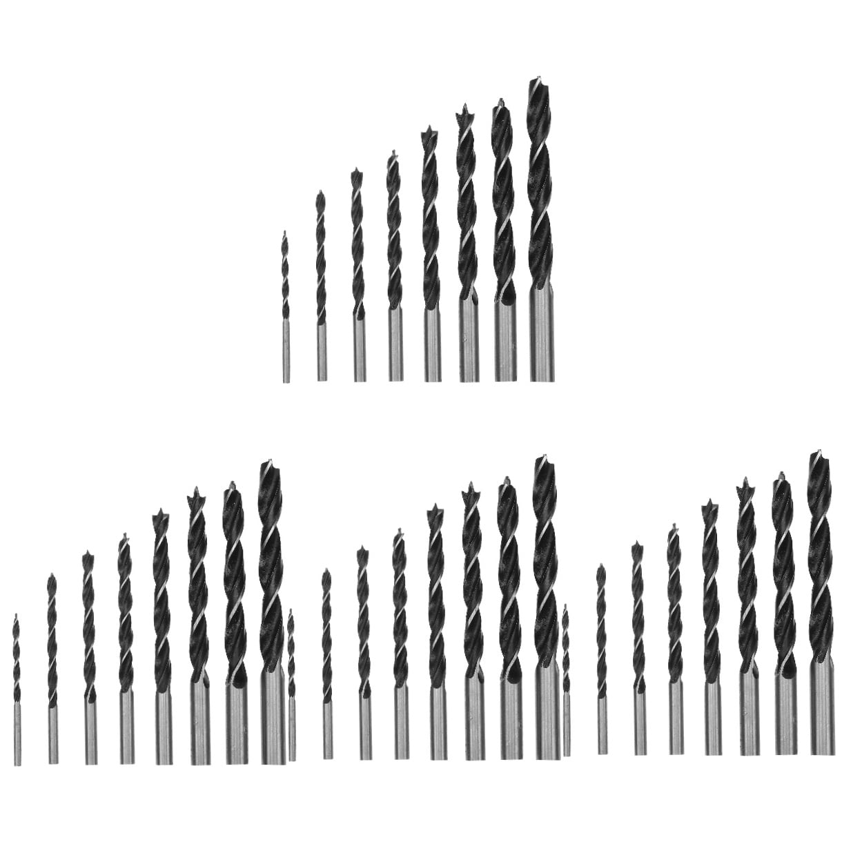 Worgeous 32 pcs  Impact Drill Bit Set Woodworking Drill Bit Set Drilling Drill Bits (3-10mm)