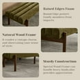 thumbnail image 3 of Dayalane Upholstered End of Bed Bench, Modern Ottoman Tufted Bedroom Bench with Solid Wood Legs for Living Room, Entryway, Vanity, Chenille Green, 3 of 8