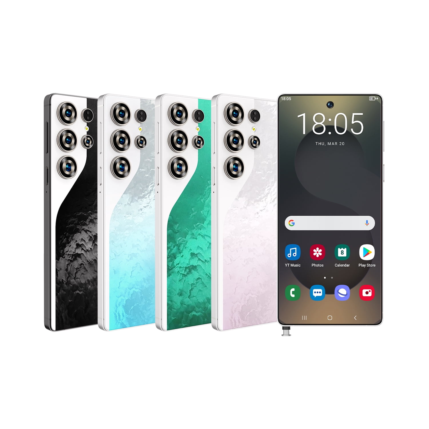 C26 Cell Phone,5G Unlocked Phones with Built-in Pen,Android 15 Smartphone 8GB+256GB Storage,6.8" FHD+ 120Hz Display,108MP Camera,6800mAh Battery,Dual SIM Face ID GPS