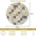 thumbnail image 3 of Pioneer Flower Floral Print Pattern Round Tablecloth 60 X 60 Inch, Wrinkle Resistant Wipeable Table Cloth for Kitchen Dining Picnic Patio Party, 3 of 6