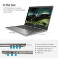 thumbnail image 3 of HP 14" Chromebook, Intel i3-115G4, 4GB RAM, 128GB SSD, Silver, Chrome OS, 14b-nb0031wm, 3 of 4