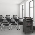 thumbnail image 2 of Regency Cadence Flexible High Back with Padded Fabric Seat Nesting Chair with Tablet Arm - Black, 2 of 8