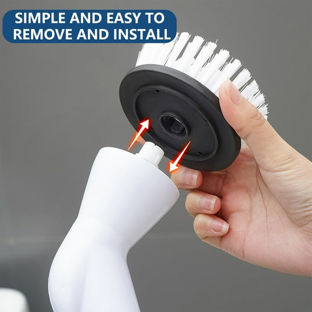 Brosse de Nettoyage de Douche, Brosses à Récurer Haute Vitesse avec 6 Têtes de Brosse Remplaçables et Manche Extensible Réglable, Brosse de Nettoyage Électrique pour Carrelage de Salle de Bain (Blanc Brosse de Nettoyage de Douche, Brosses à Récurer Haute Vitesse avec 6 Têtes de Brosse Remplaçables et Manche Extensible Réglable, Brosse de Nettoyage Électrique pour Carrelage de Salle de Bain (Blanc