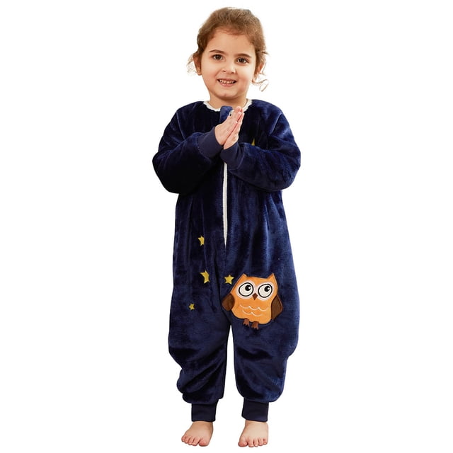 Saco de dormir para bebé con patas, saco de dormir suave y cómodo con patas de invierno con bonitos patrones de animales para saco de dormir de bebé con patas de invierno (unisex)